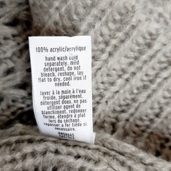 BP / Nordstrom Cable Knit Infinity Sweater Scarf Taupe Gray Sz O/S - Picture 5 of 5